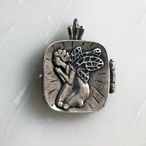 Sterling silver angel locket